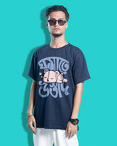 Ghumate ustaad | Bong Graphic Tees | Navy